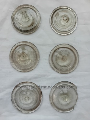 Six pontil roundels for - six,
