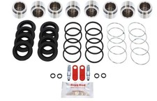 for SUBARU IMPREZA WRX FRONT Brake Caliper Rebuild Repair Kit + S/Steel Pistons