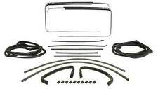 Cab Door Seal Set, 28 Piece, Opening Quarter Windows, Left & Right VW T2 Bay