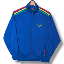 Adidas Rasta Firebird Track Jacket Mens Small Blue Grun Tracksuit Top Originals