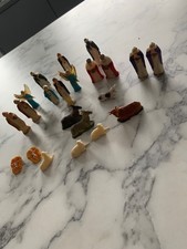 vintage nativity Scene Figures  used old Christmas 