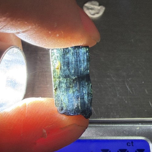 Natural blue tourmaline - tourmaline, with