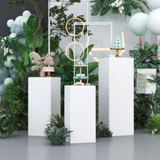 Metal White Plinth Cylinder