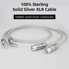 Preffair X451 99.998%Pure Silver XLR Balanced Cable HiFi Audio Interconnect Plug