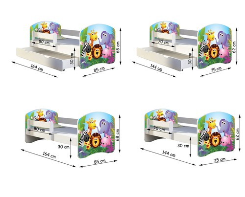 Children bed 70x140 80x160 - 70x140,,