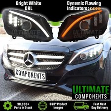 LED DRL Headlights Mercedes C