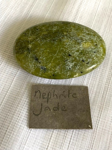 Nephrite jade palm stone - nephrite,