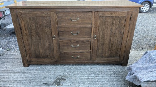 Large 166cm long solid oak