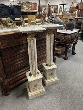 Pair of Marble Columns Flutted