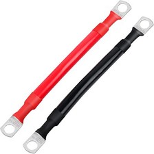 Battery Cables 5 AWG 100A 12V/24V M10 Battery Leads 16mm² Pure Copper Cables