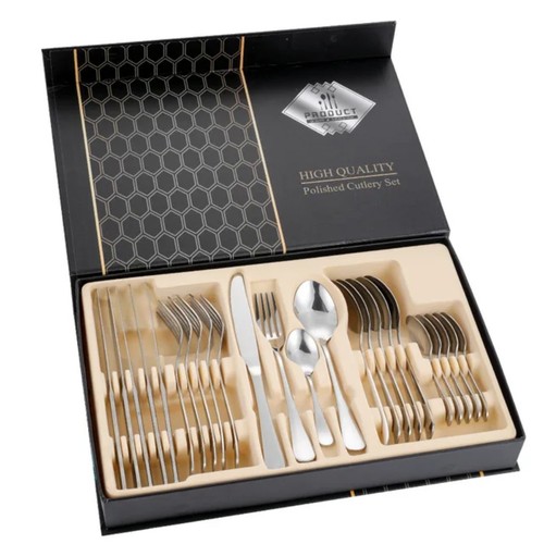 Piece stainless steel gold - 24-piece,