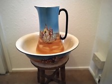 Rare - Beautiful Vintage 1920's Royal Epiag Desert Scene - Wash Jug & Basin Set-