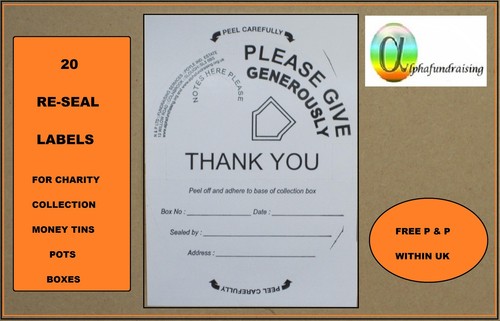 Seal labels for - re-seal, charity
