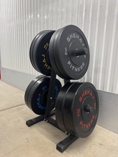 150KG Bumper Plate Set Olympic Rubber Weight Plates with Weight Tree Rack Gym