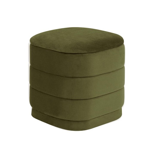 Velvet storage ottoman - velvet,