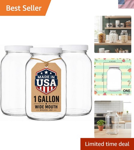 Gallon glass jar wide mouth - jar,
