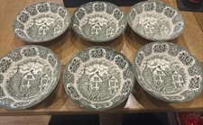 English Ironstone Tableware Old Inns Series Soup / Cereal Bowls X 6