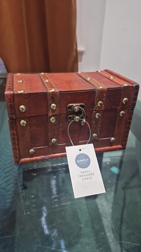 Small wooden treasure chest - wooden,