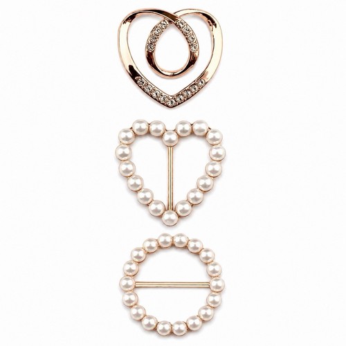 Pearl scarf ring set - pearl,