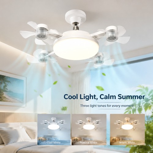 E27 foldable ceiling fan light - foldable,