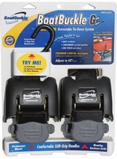 Boat Buckle G2 Retractable Ratchet Transom Tie-Down Straps 2" x 43" 2500 LB PAIR