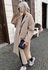 ZARA CAMEL DOUBLE FACED WOOL