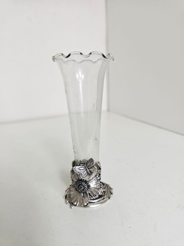 Silver scenes bud vase - vase, ~