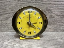 Vintage Retro Yellow Westclox Scotland Baby Ben Wind Up Clock & Alarm
