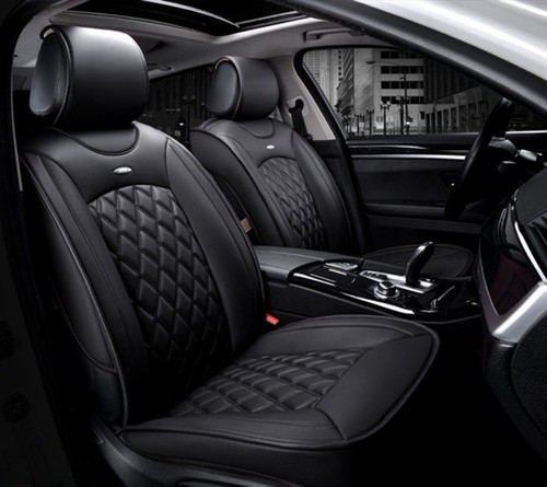 Deluxe black leather - pu, front