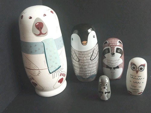 Russian wooden nesting dolls - russian,