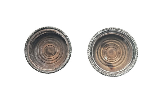 Pair antique silver - of,