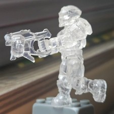 2012 HALO MEGA BLOKS UNSC ACTIVE CAMO TRANSLUCENT SPARTAN RECON MINI FIGURE