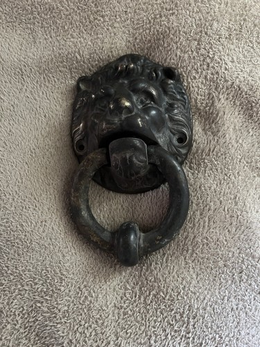 Antique solid brass lions head - lions,