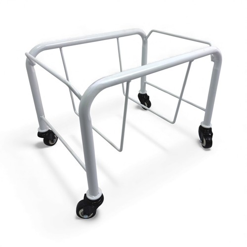 White shopping basket stacker - white,