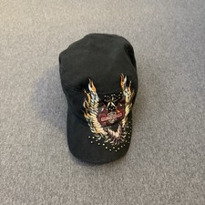 Harley Davidson Cadet Cap Women Large Black Motorcycle Military