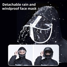 BLACK XXL Motorrad Regenmantel