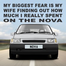 Vauxhall Nova Merit SR GSi  Novelty Drinks Coaster Birthday Gift Idea *WHITE*