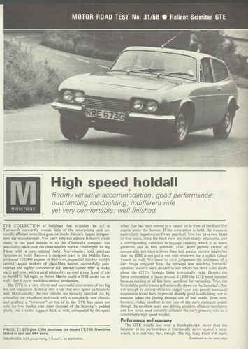 Reliant scimitar gte - gte, original