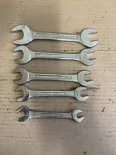 Gorgeous Graduated Run of 5 Chrome GORDON TOOLS Open end Spanners 1/8" - 7/16"WW