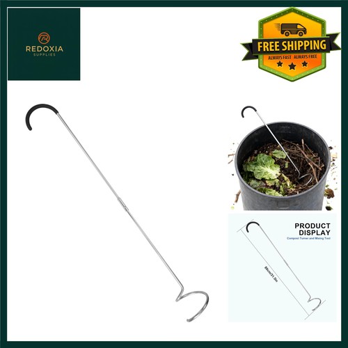 Stainless steel compost crank - steel,