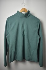Primark Teal Fleece Jumper Size L Women Half Zip Pullover Warm Top