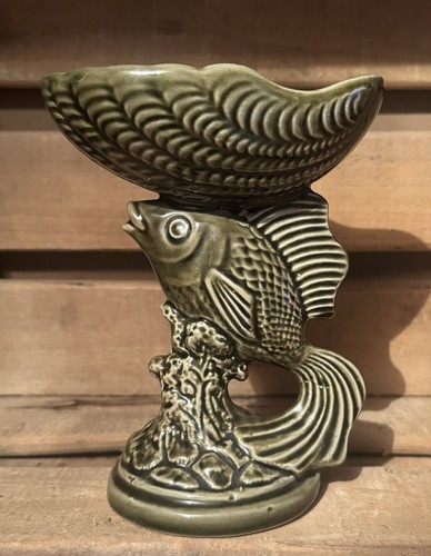 Green fish shell - green,