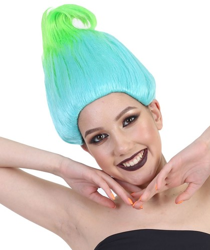 Bluish troll wig green - –, &
