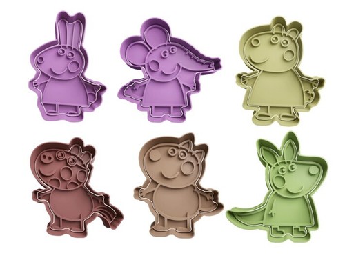 Peppa pig cookie cutters - pig, +