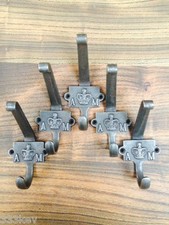 5 CAST Iron COAT Hooks  Old