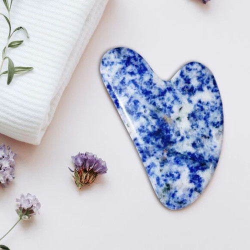 Blue sodalite gua sha - sodalite,