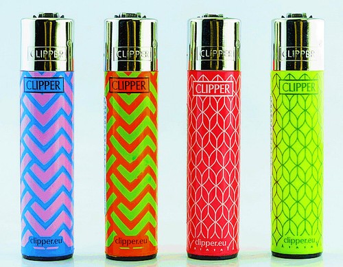 Fluo pattern clipper lighters - fluo,