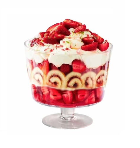 Trifle bowl footed - footed, glass