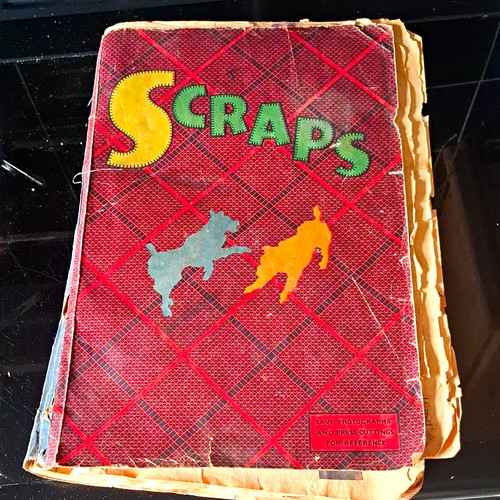 Vintage old scrapbook album - old,