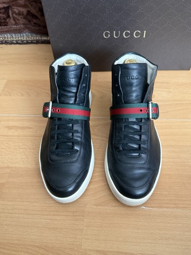 Gucci black leather high top - ,